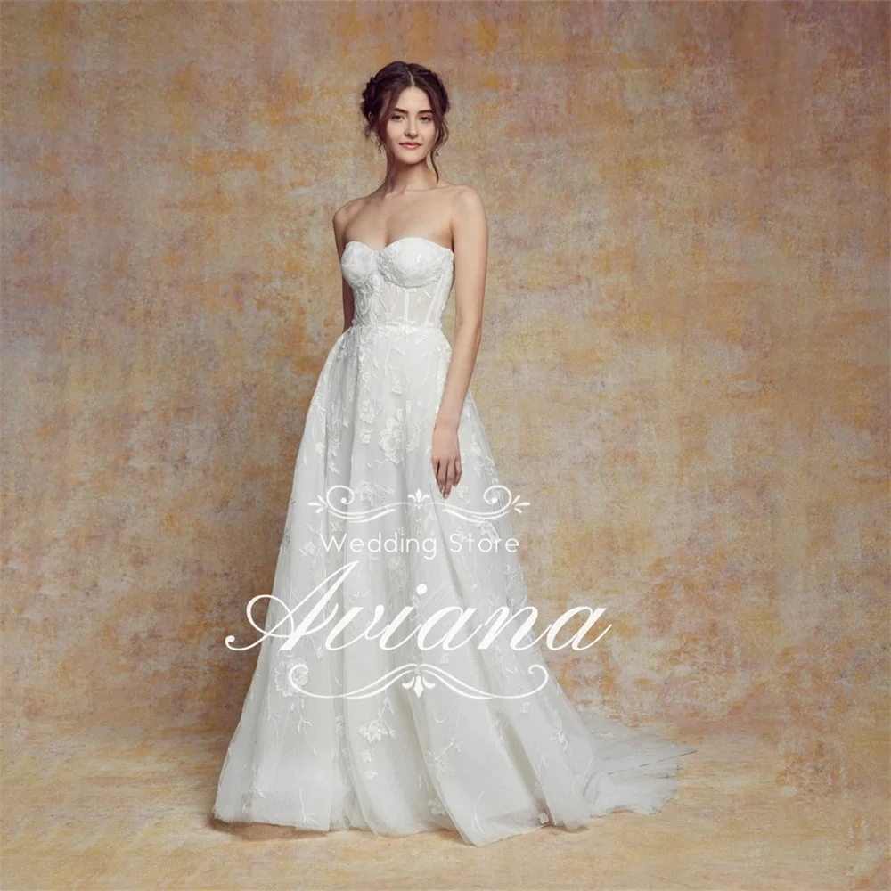 Aviana Customized Off The Shoulder Bridal Gown Lace Embroidered Bodice Long Train Elegant Luxury Handmade Wedding Dress Corset