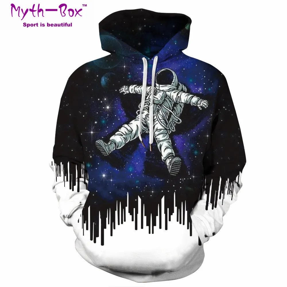 Women/Men Hoodie Sweatshirt Autumn Winter Sport Hoodies Women Spaceman 3D Print Starry Sportwear Hooded Sweater Hip Hop Pullover