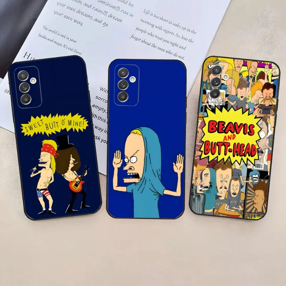 B-Beavis and Butthead Phone Case For Samsung Galaxy A20,A21s,A22,A31,A32,A52,A53,A72,73,A80,A91 Soft Black Phone Cover