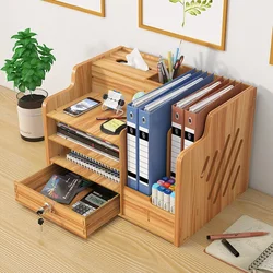 Office Multi-layer Desktop Storage Box with Lock Household Workstation File Drawer Storage Rack Desk and Miscellaneous Artifact