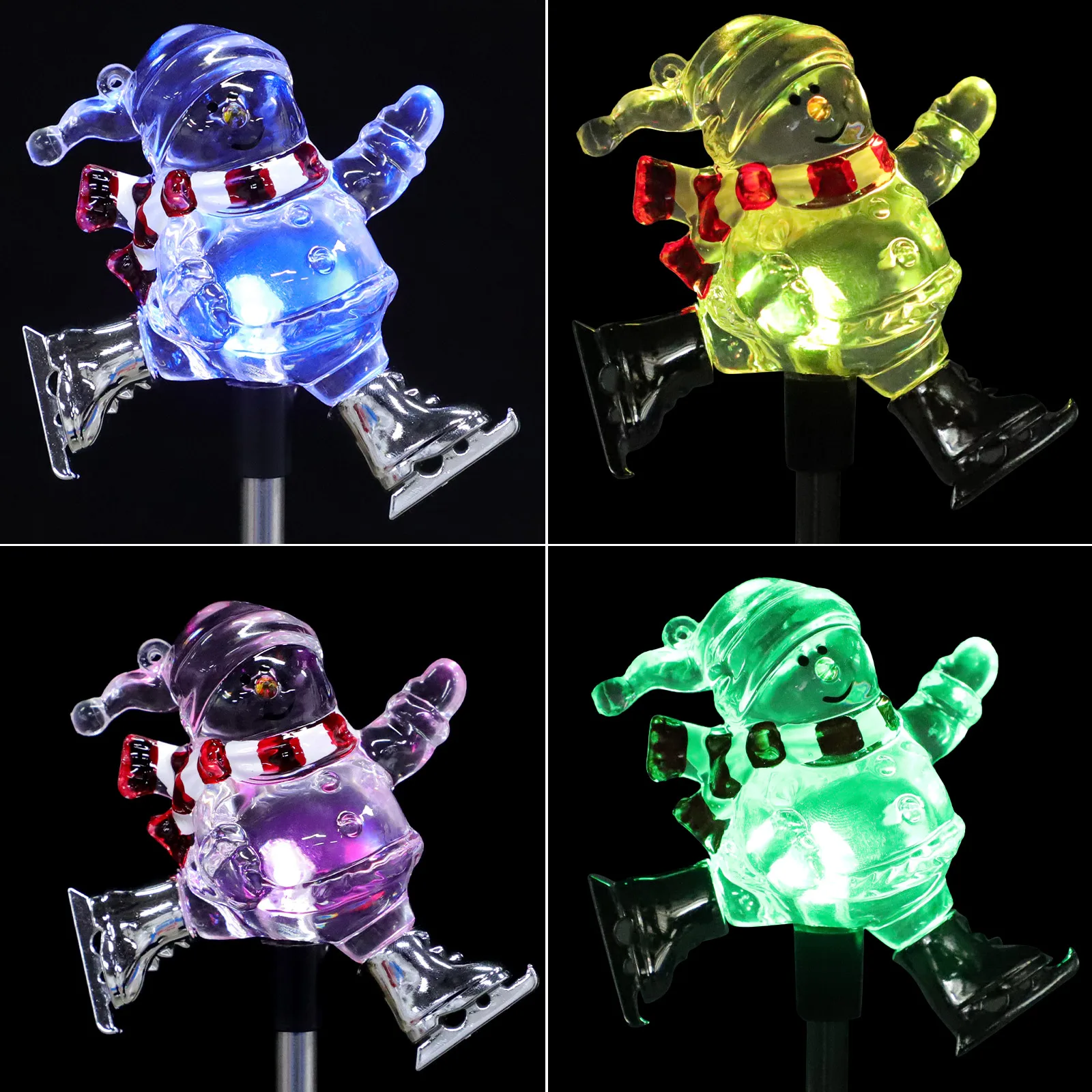 Solar-Schneemann-Licht, Außendekoration, Weihnachten, Rasen, Garten, leuchtend, solarbetrieben, energiesparend, Auffahrt, Weg, Blumenbeet