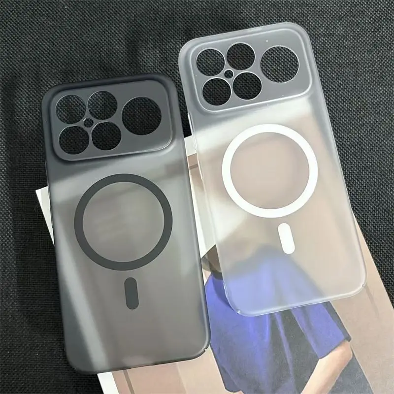 حافظة لهاتف POCO F8 Pro غطاء كمبيوتر فائق المغناطيسي شفاف متجمد صديق للبشرة لهاتف POCO F 8 Pro Ultra المقاوم للصدمات Funda