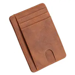 RFID Blocking Wallet Business Card Cover for Case Super Thin Men Leather Credit Card Holder