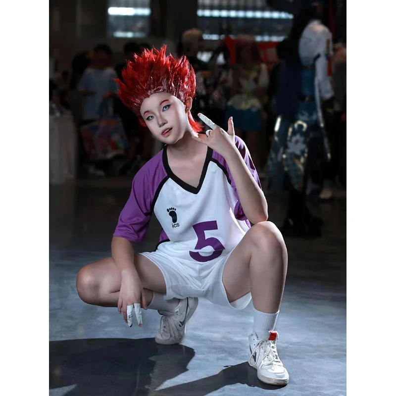 CyAnime Haikyuu disfraz de Cosplay Shiratorizawa ropa deportiva de escuela secundaria Club de voleibol Jersey uniforme Tendou Satori camiseta completa S