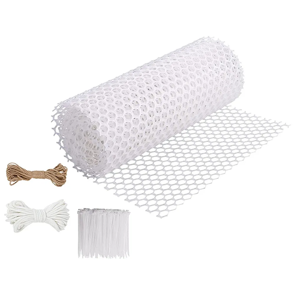 1 مجموعة 1 مجموعة شبكة تسلق النباتات لحديقة دعم القطب الطحلب شبكة حبل بلاستيكي الكرمة أداة التدريب بوعاء نباتات داخلية وخارجية #4