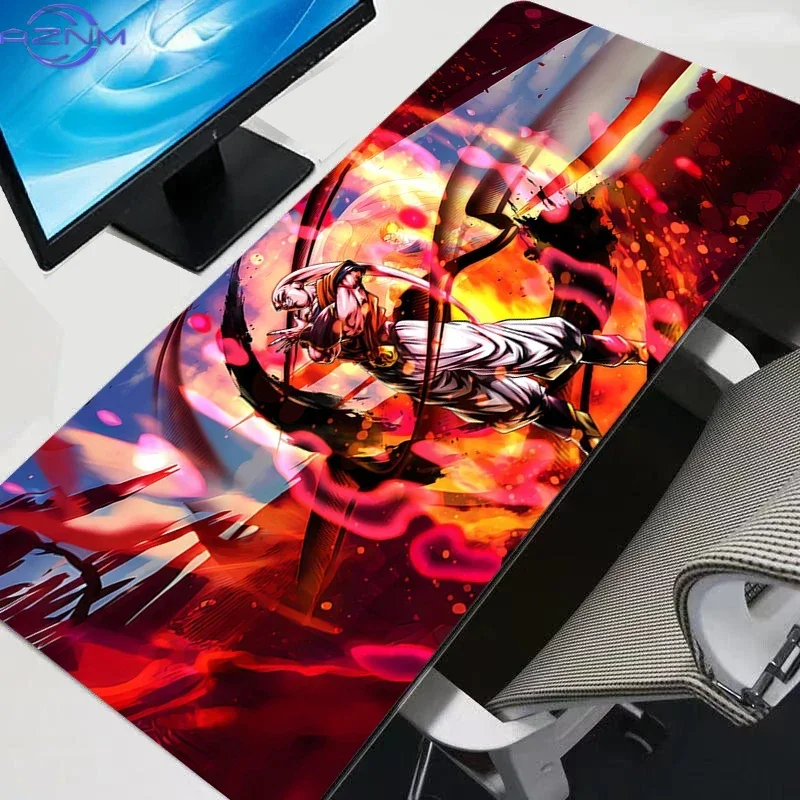 Anime Villain Character Red Flame Burst Art Mouse Pad, Rubber Non-Slip Base, Smooth Surface for Gaming Desktop Keyboard Office U