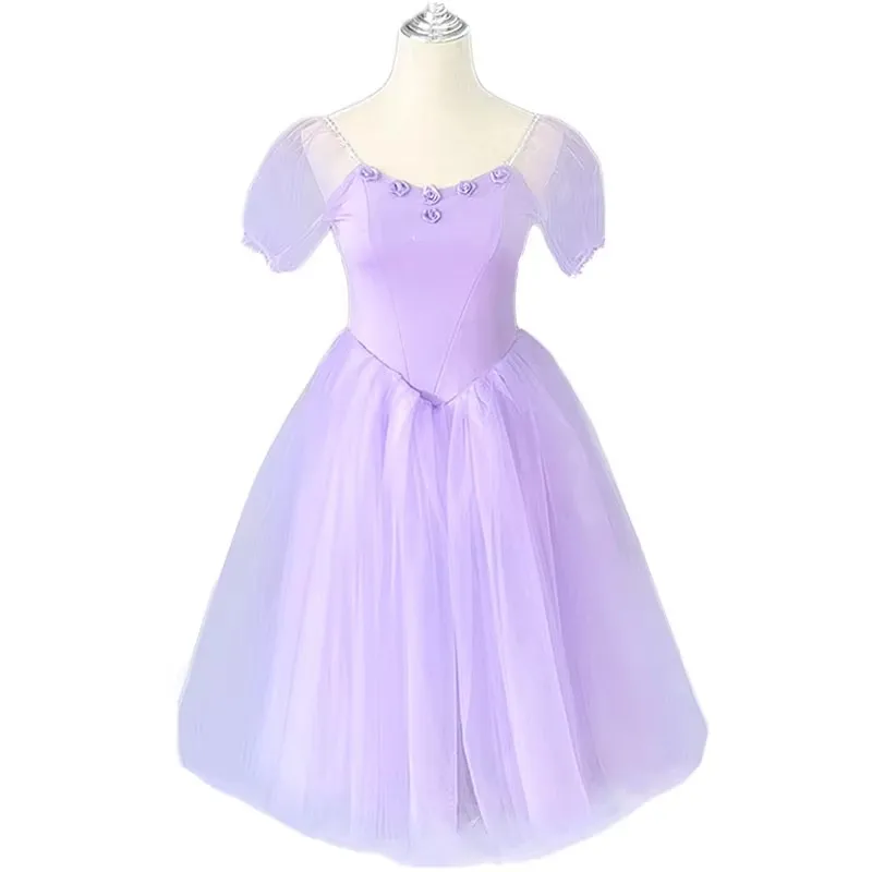 Long Dress Ballet Tutu Dress Skirt Swan Lake Sling Girls Professional Performance Costume Vestidos Chica Bailarina