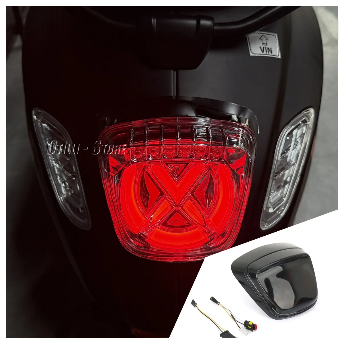 

Для Vespa Sprint 150 Primavera 150 мотоциклетный светодиодный задний фонарь ABS задний фонарь 8 вариантов индикаторы тормоза мигалка задние фонари мигалка