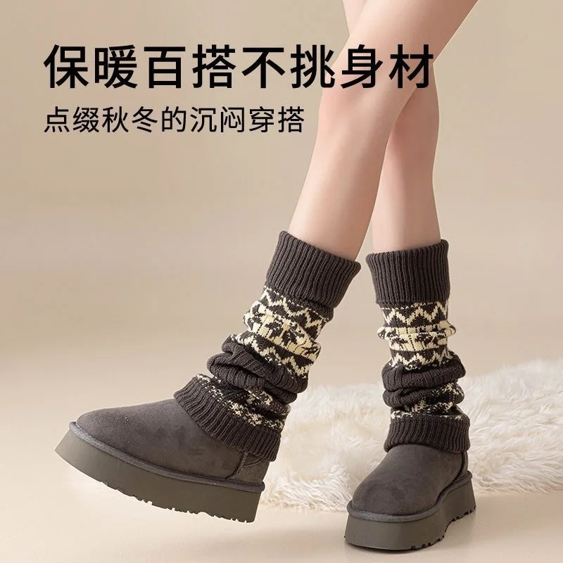 New Women Autumn And Winter Legwarmers Kapron Hemp Flowers Kneepad Leg Warmer Female Girls Pile Heap Socks Sports Safety