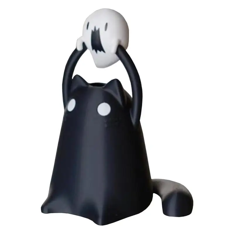 

Halloween Kitten Figurine LED Nightlight Halloween Cat Holds Ghost Lights For Home Halloween Lighted Decoration For Home