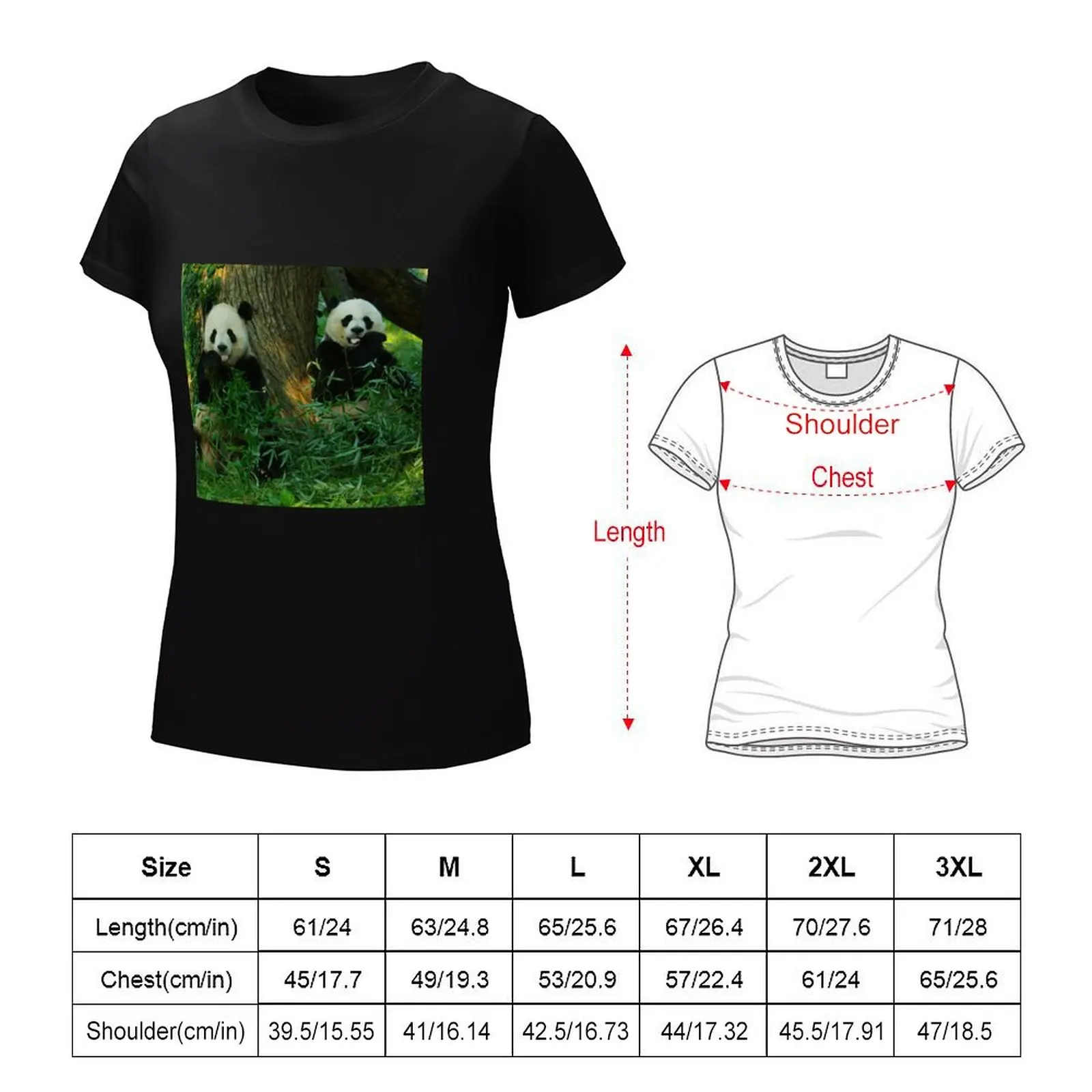 Giant Pandas Tian Tian and Mei Xiang at the National Zoo T-shirt female korean fashion t-shirts for Women graphic tees funny