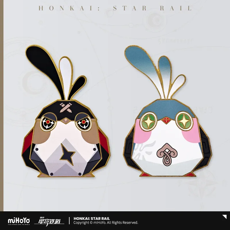 miHoYo Game Official Honkai Star Rail Folding Bird Metal Bookmark March 7th Jade Robin Anime Badge Accessory Cosplay Xmas Gifts