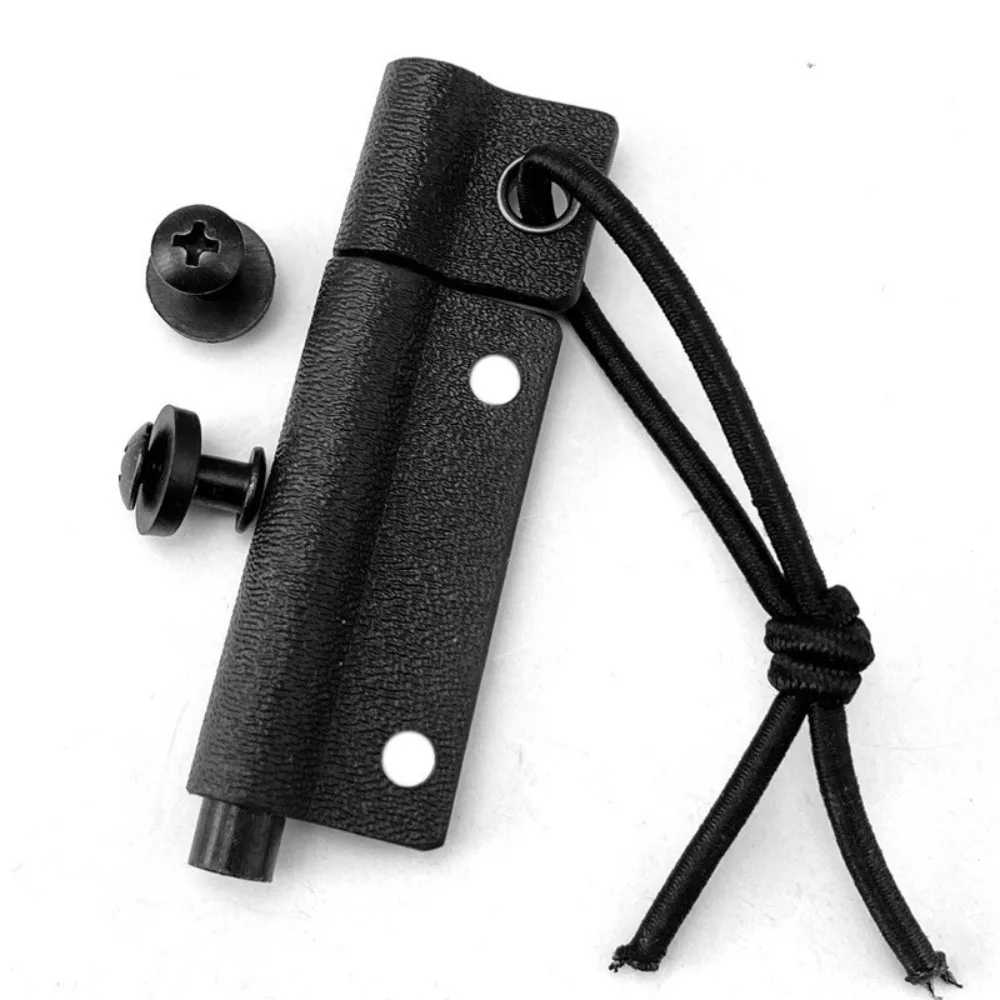 Camping Emergency Fire Striker Kydex Holster Rod Holder with Screws Paracord Lanyard EDC Tool Accessories