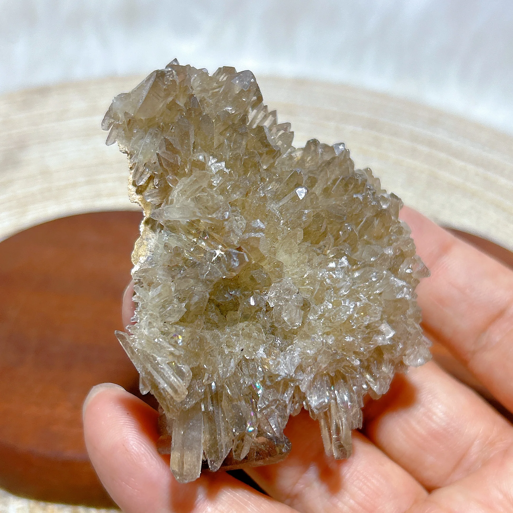 Healing Natural Crystal Smokey Citrine Quartz Cluster Specimen High Quality Energy Reiki Home Decroration Room Decro Gift