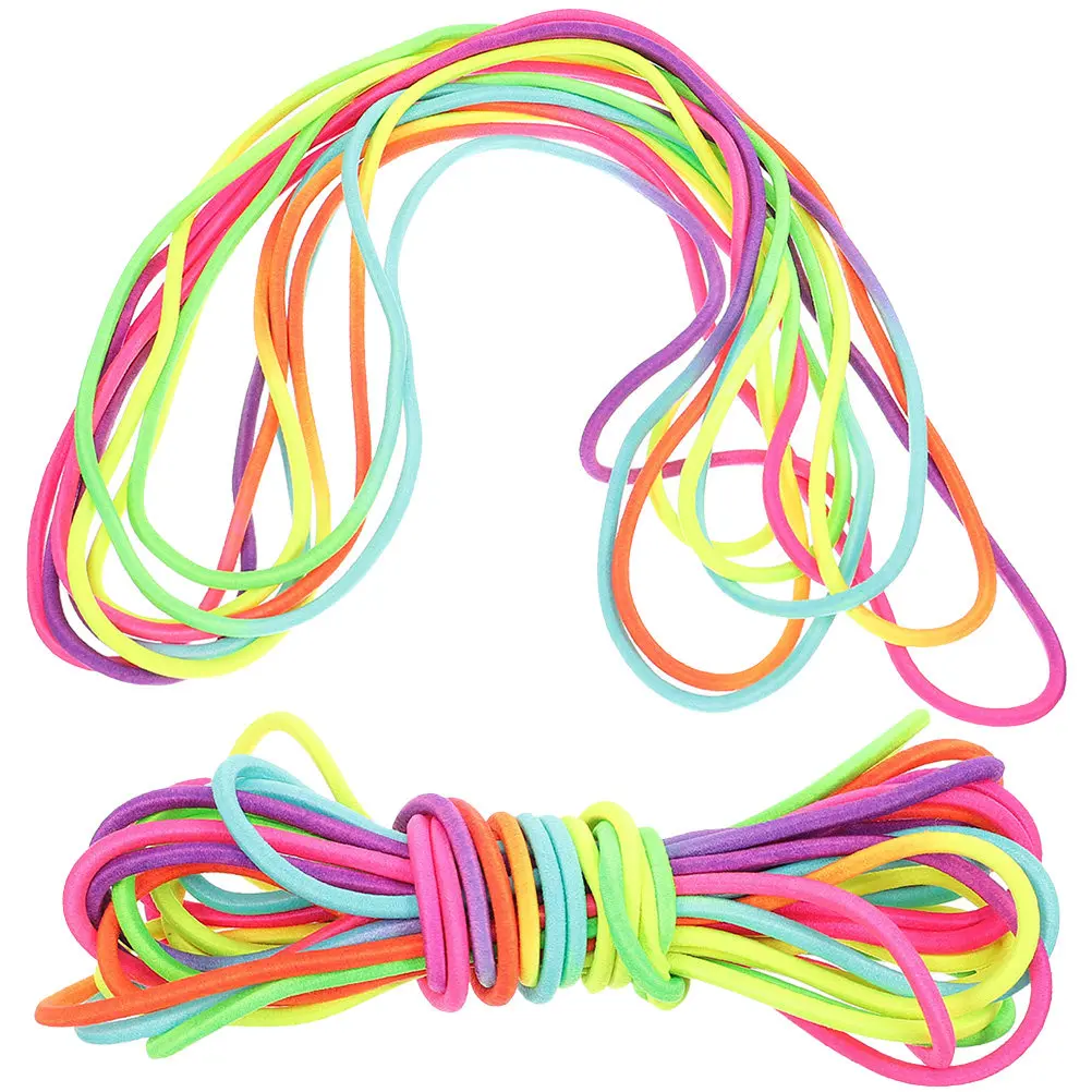 2Pcs Student Skipping Rope Multipurpose Rubber Jump Rope for Exercise Metabolism Improvement Body Coordination Development