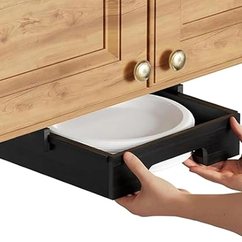 Distributeur d'assiettes en papier chaud pour comptoir de cuisine, 9 pouces, sous armoire, porte-assiettes en bambou, plongeurs d'assiettes verticaux