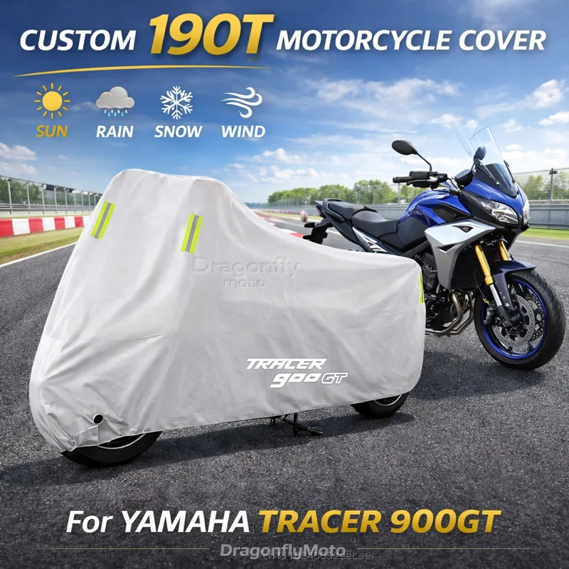 

For YAMAHA TRACER 900GT 700GT 700 900 GT MT09 MT07 Motorcycle Cover Silver Waterproof UV Rain Dust Sun Outdoor Indoor Protector
