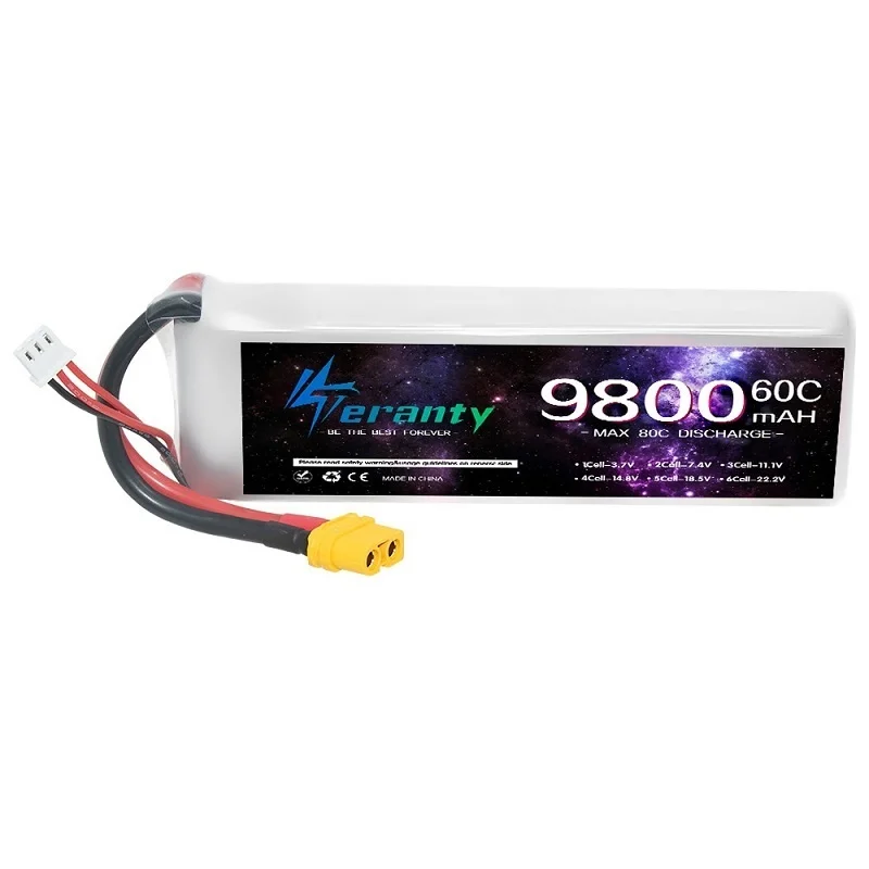 Akumulator samochodowy 2S bateria Lipo 60C 7.4V 9800MAH do części łodzi zdalnie sterowany samochód wspinający się duża stopa 4WD ze złączem Tamiya