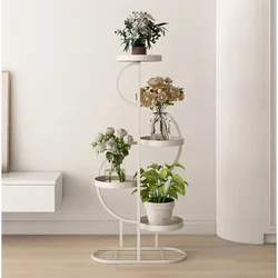 Multi-layer Ironwork Flower Rack Plus Coarse Carbon Steel Plant Shelves Living Room Plant Stand Versatile Scene Indoor Gardening