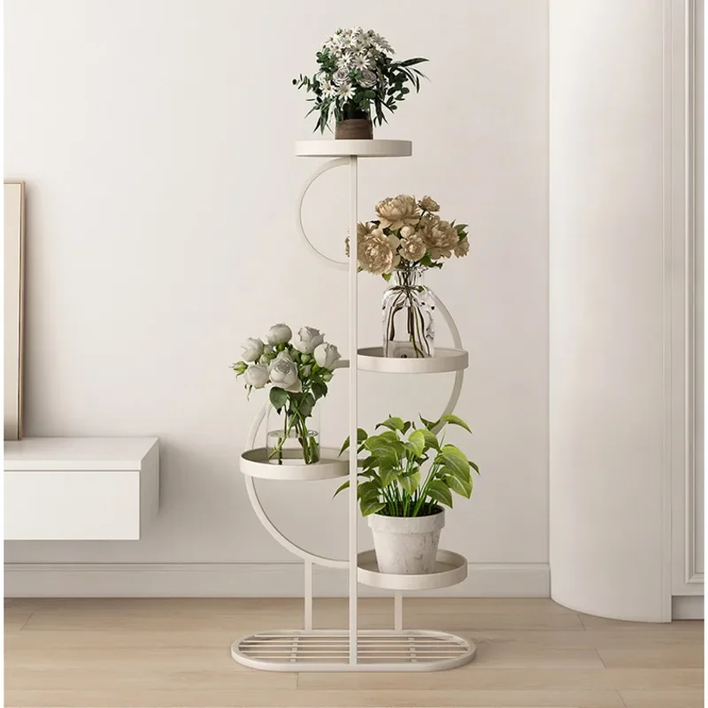 Multi-layer Ironwork Flower Rack Plus Coarse Carbon Steel Plant Shelves Living Room Plant Stand Versatile Scene Indoor Gardening