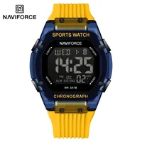 Reloj NAVIFORCE para hombre, correa de silicona, luz LED nocturna, pantalla multifuncional, relojes electrónicos para hombre, relojes deportivos