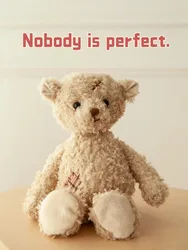 Scar Teddy Bear Soft Plush Companion for comfort Gift For Friends  Kids Nobody is perfect Bear Baby Stuffed Animal Toys