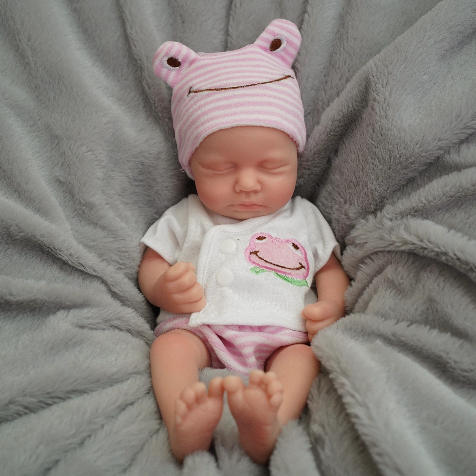 12 "30Cm 소녀 마이크로 Preemie 전신 실리콘 아기 인형 실물 같은 미니 다시 태어난 인형 Surprice 어린이 안티 스트레스 내 멜로디