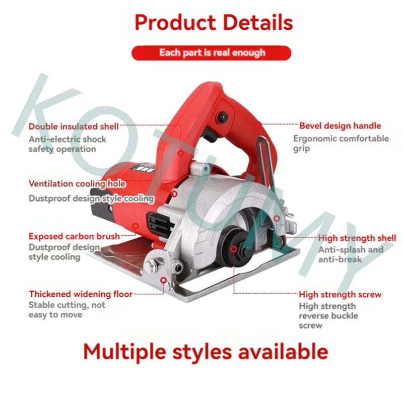 Circular Saw 130000 RPM Cutting Angle Adjustable with Blade Woodworking Portable Electric Saws 