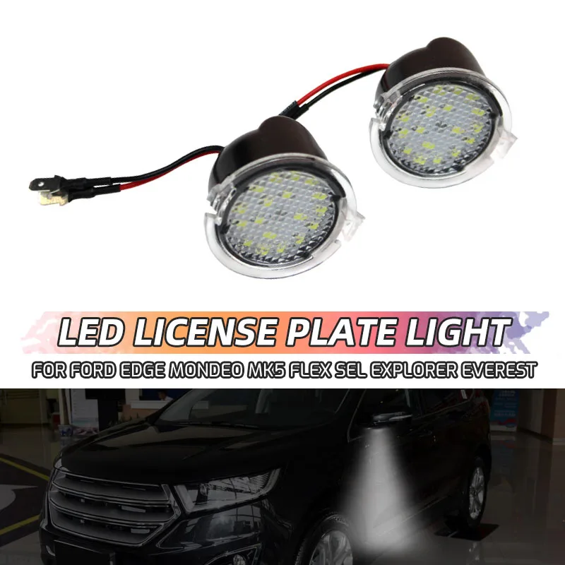 

2pcs Side Mirror Puddle Light LED Lamp for Ford F150 Explorer Edge Expedition Flex Fusion Taurus X Mondeo MK5 6000K White