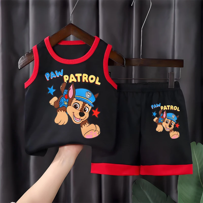 PAW Patrol Fashion Kids Clothes Boys Girls Sets Top Shorts 2PCS Soft Summer Children Quick-drying Shorts Sport Basketball Suit image 3