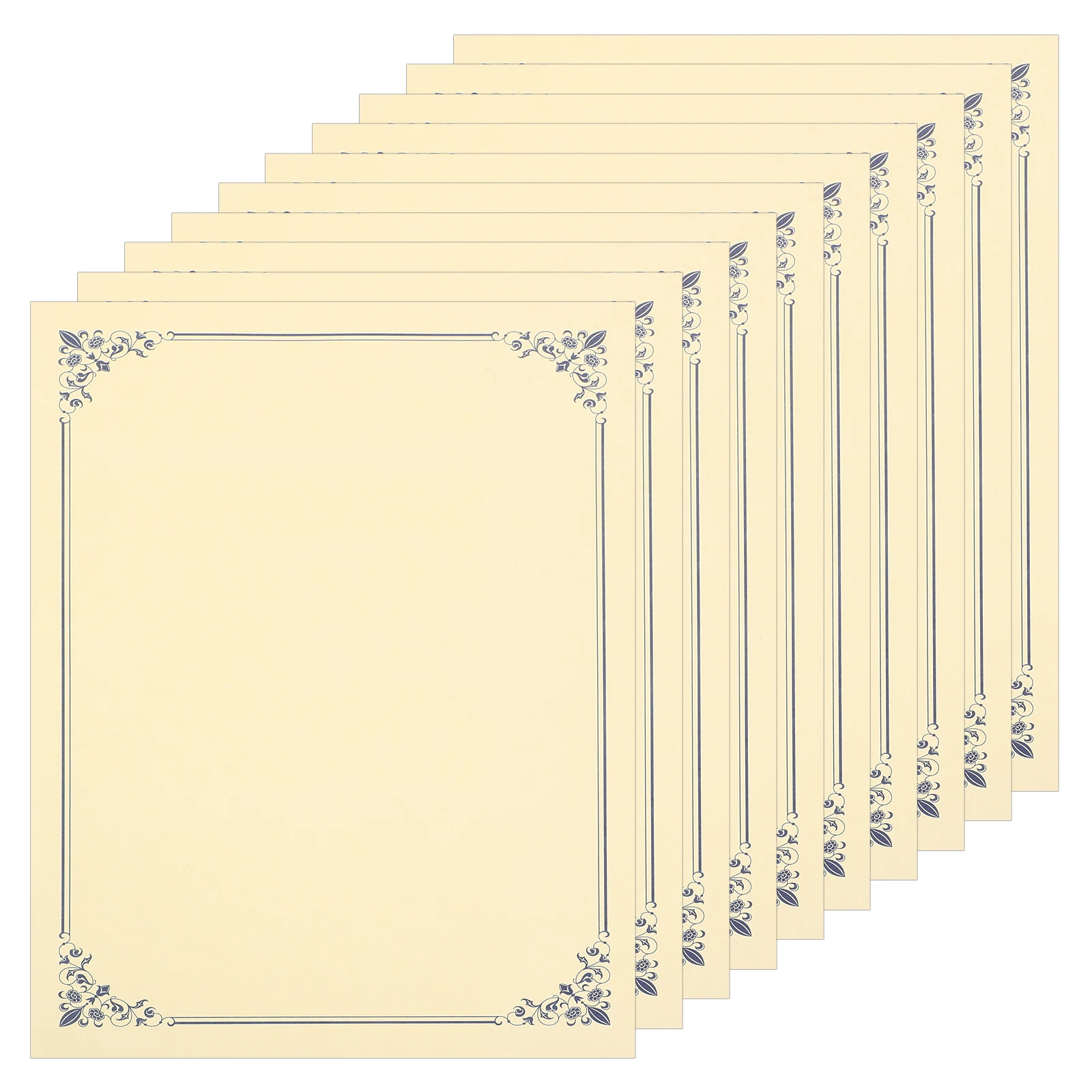 

10Pcs Blank Certificate Paper Sheet Printable Diploma Inner Paper Honor Award Certificate Sheets for School Graduation Office