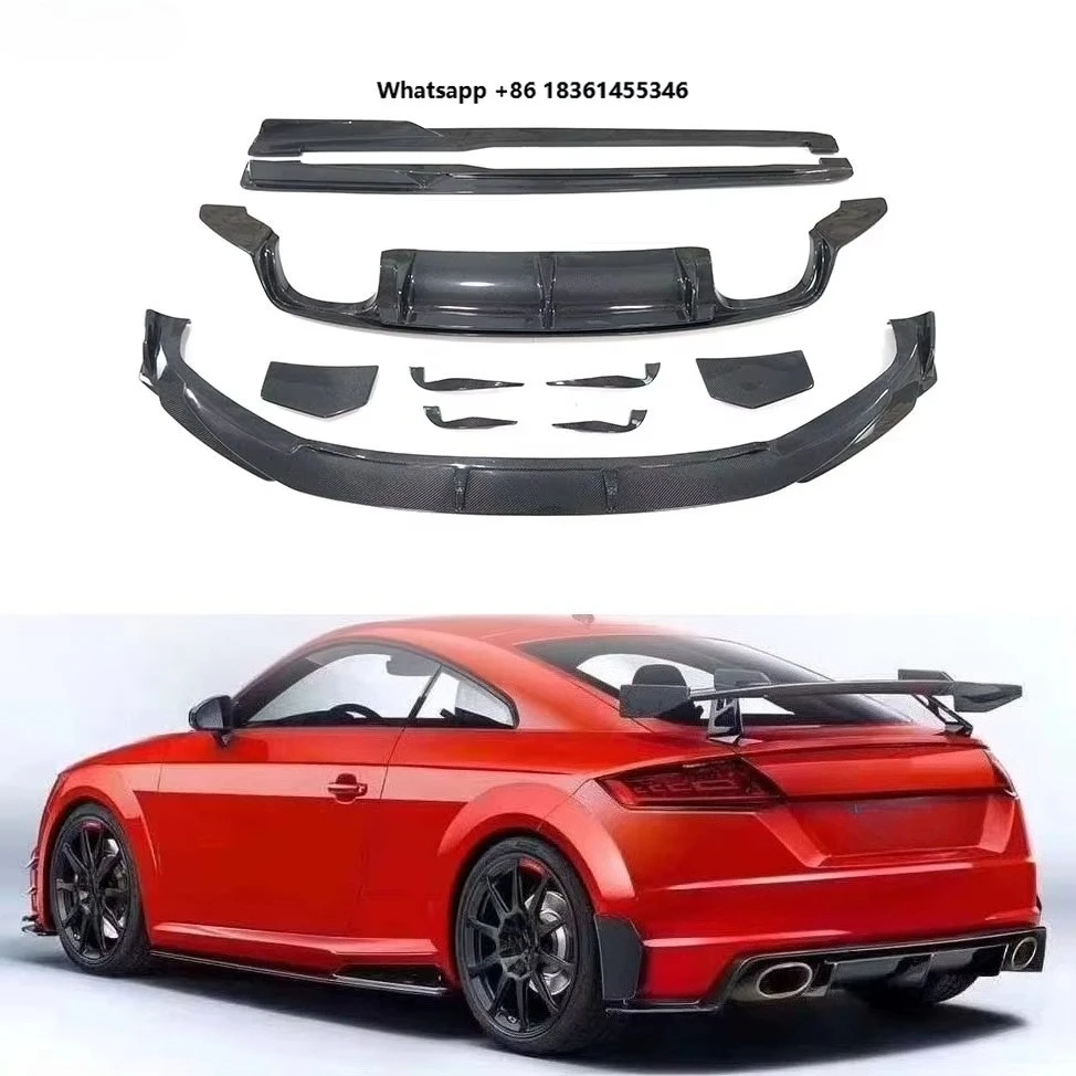 New High Quality Real  Polished Finish Full Set Front Lip Rear Diffuser Side Skirt Car Body Kits