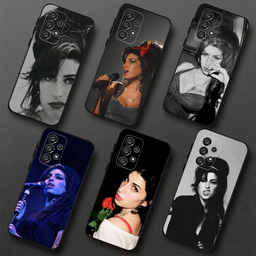 Чехол для телефона Singer Amy Winehouse для Samsung Galaxy A20,A21s,A22,A31,A32,A52,A53,A72,73,A80,A91, мягкий черный Чехол