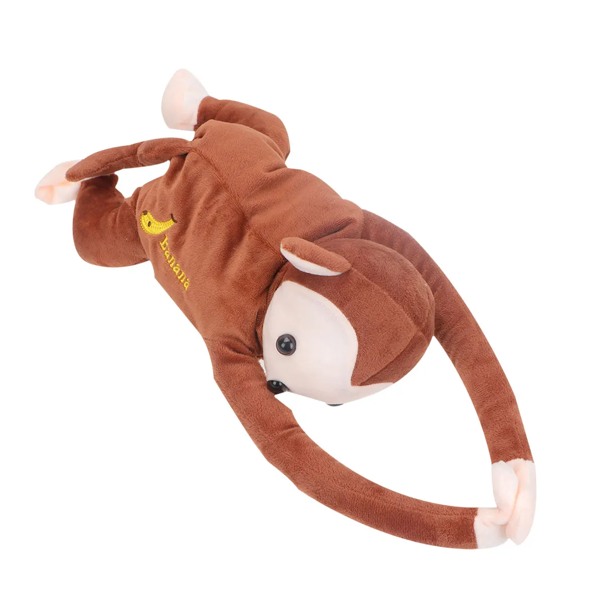 

1pc Creative Car Mounted Tissue Box Cartoon Monkey Shaped Storage Container for Home Office Automotive Use