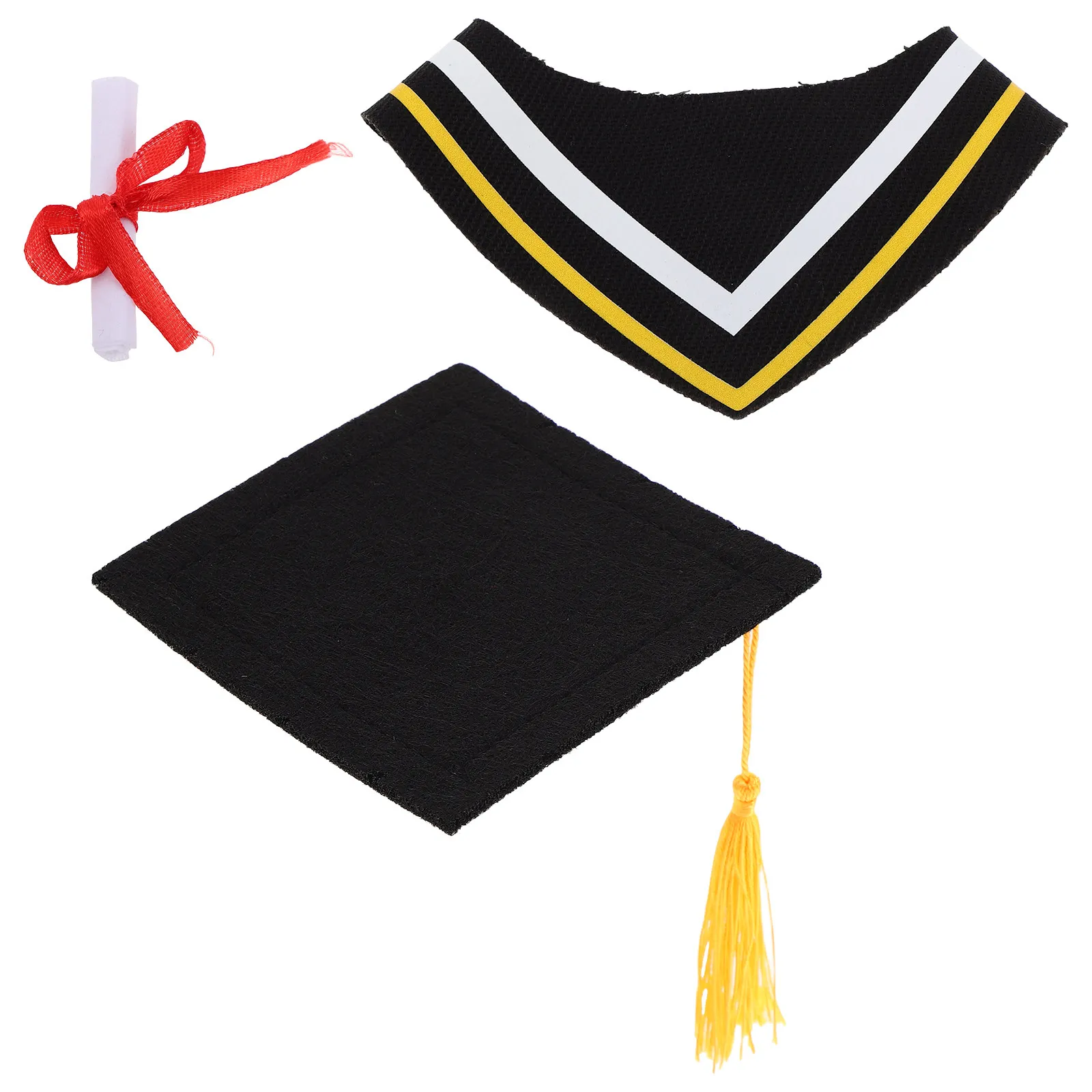 

Adorable Graduation Bear Clothes Set Gown and Cap for Stuffed Animals Versatile Fit Bachelor Doctoral Degree Costume