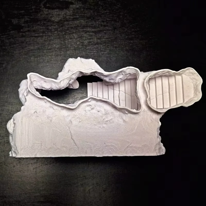 كهف خزان الأسماك Aquascaping، قصر الطابق السفلي بعمود روماني صناعي، بيت إخفاء الأسماك والروبيان، مستلزمات الأسماك والحيوانات الأليفة المائية #5