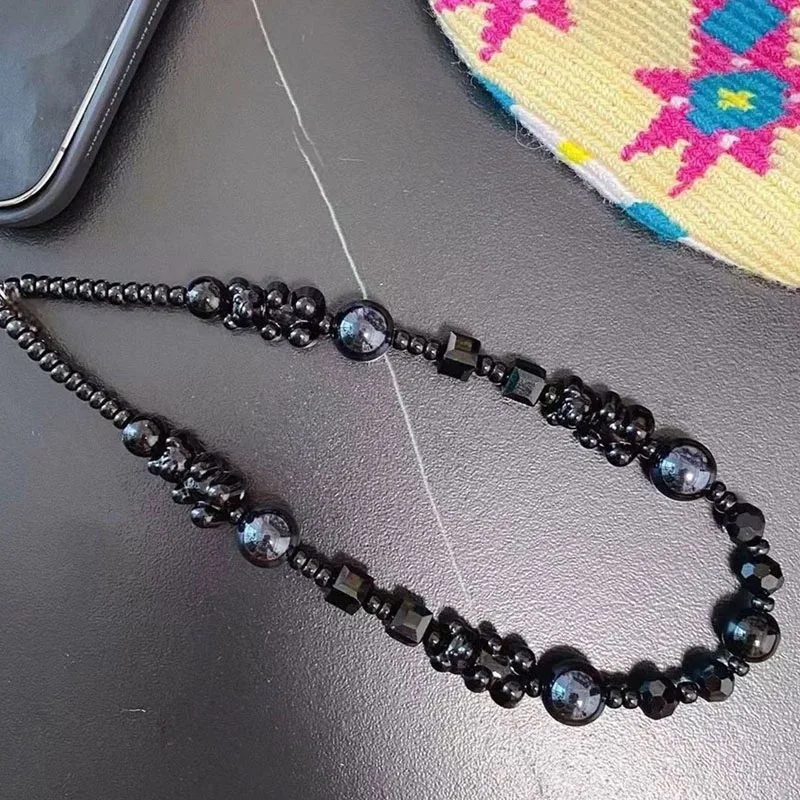 Black Teddy Bear Phone Case Chain Pendant Hanging On Wrist To Prevent The Phone Chain From Falling Off view 3