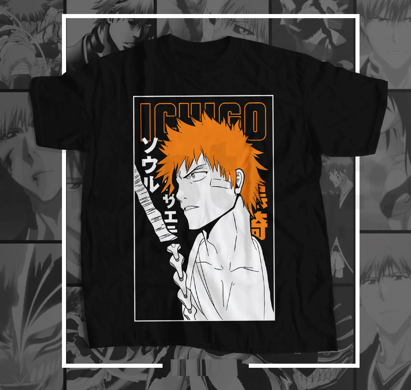 KIDS / MEN / WOMEN JAPANESE Anime Manga Bleach Ichigo Kurosaki T-Shirt