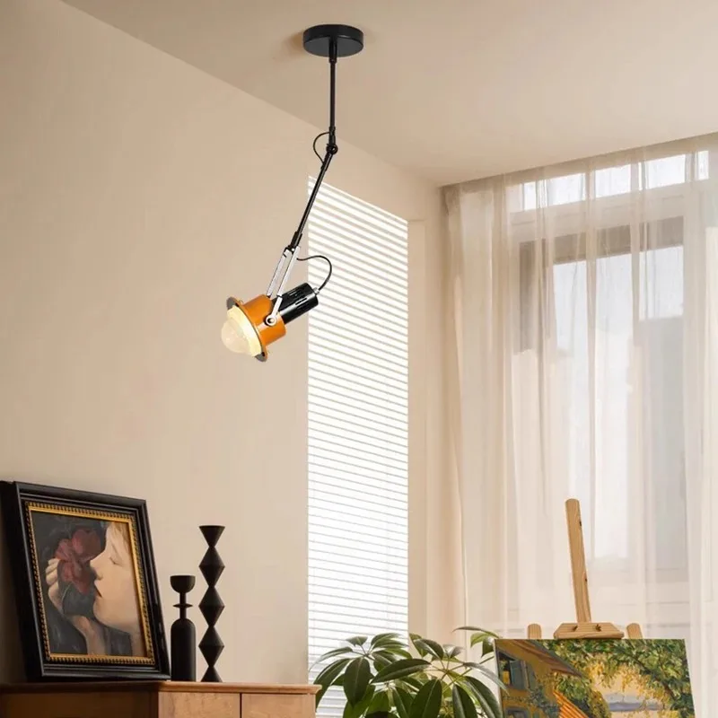 JIANKE Multi Angle and Wide Range Spotlights Ceiling Light Antique Practical Swing Arm Bedroom Living Room Balcony Study Lights