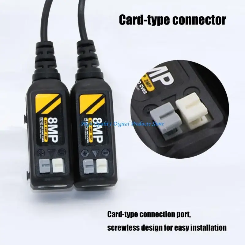 Transmisores vídeo par trenzado U2JE Plugs and Play para sistemas seguridad AHD CVI TVI