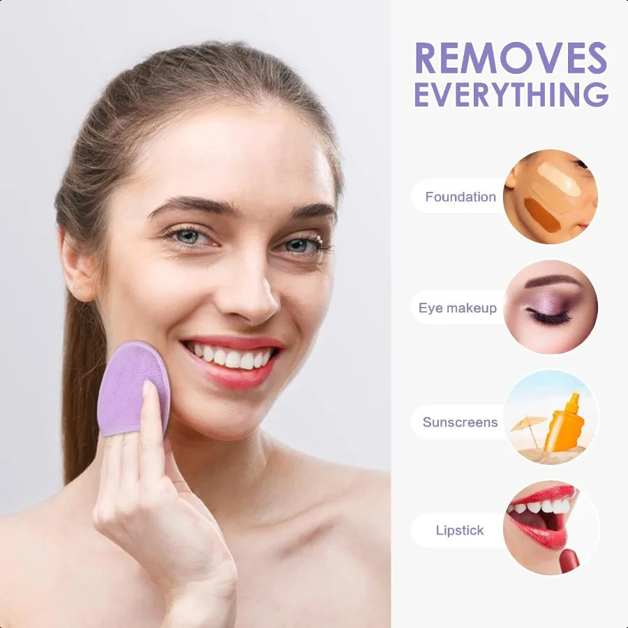 وسادات إزالة المكياج القابلة لإعادة الاستخدام لشفاه عين الوجه 16 عبوة من قفازات تنظيف الوجه المصنوعة من الألياف الدقيقة قابلة للغسل مع حقيبة الغسيل وحقيبة السفر