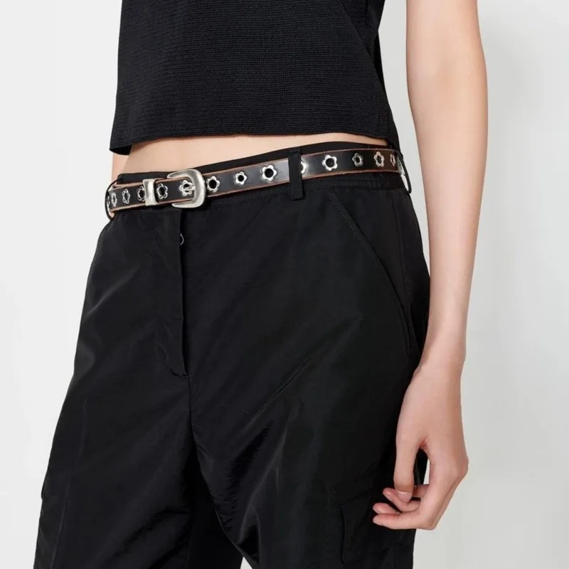 [BOMP] Our Legacy New Versatile Needle Buckle Plum Hole Waist Head Layer Leather Minimalist Style Belt Unisex