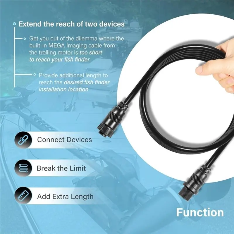 superior-10ft-14-pin-ec-m3-14w10-transducer-extension-cable-720106-1-for-humminbird-apex-xplore-solix-and-onix-series-fish-finde