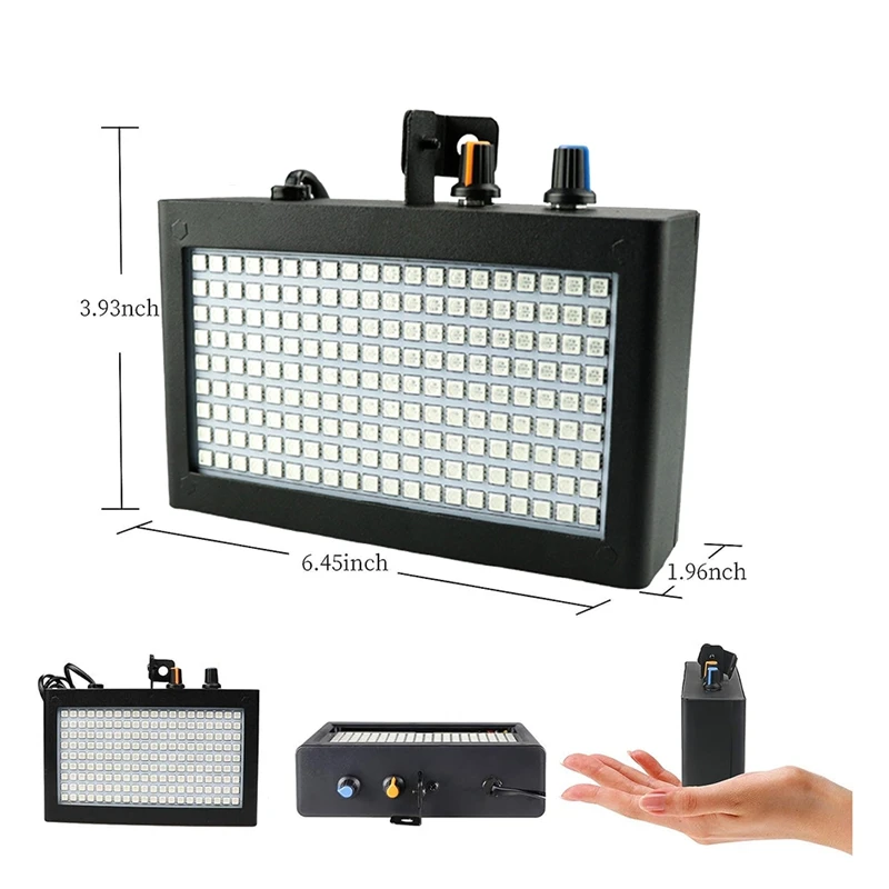 1 Piece Stage Strobe Light 180 LED Super Bright Flash Stage Lighting White Light For Wedding, Xmas, Birthday, Club, DJ US Plug