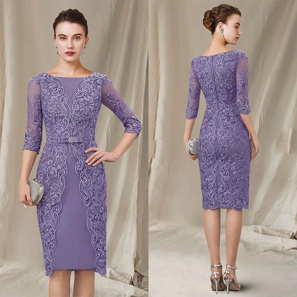 

Customized Elegant Jersey O-Neck Evening Dress Exquisite Appliques Prom Dresses Temperament Long Sleeves Special Occasion Gowns