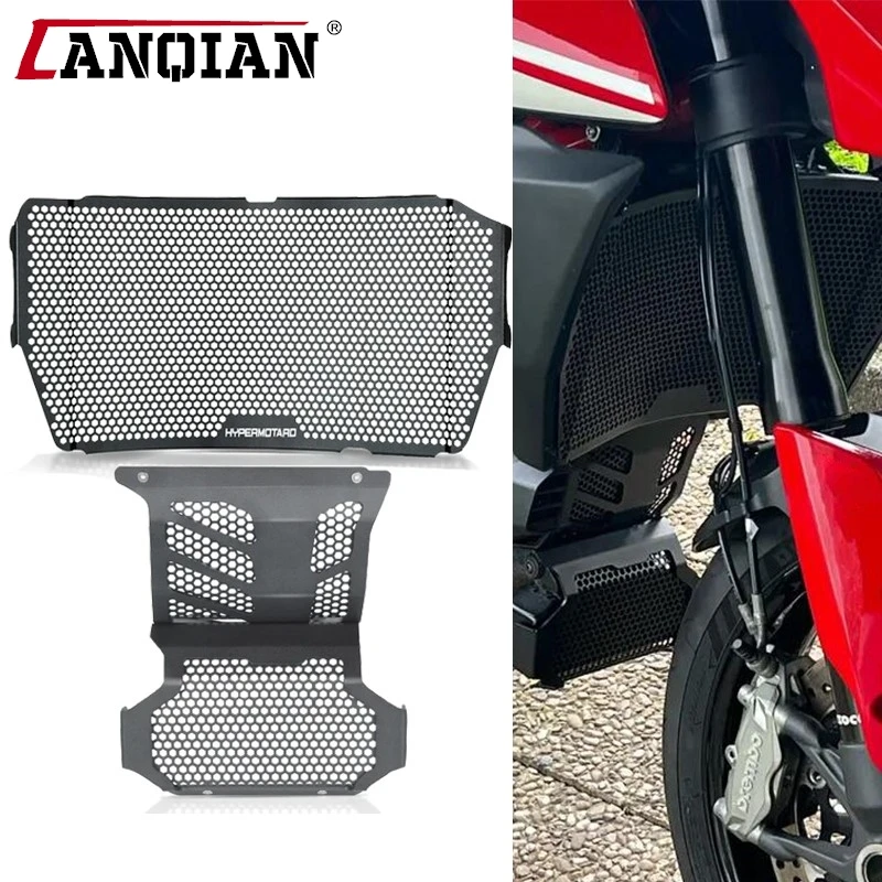 Radiator Guard Cover For Ducati Hypermotard 950 SP RVE 2019-2024 Hyperstrada 939 Hypermotard821 Engine Oil Cooler Protection
