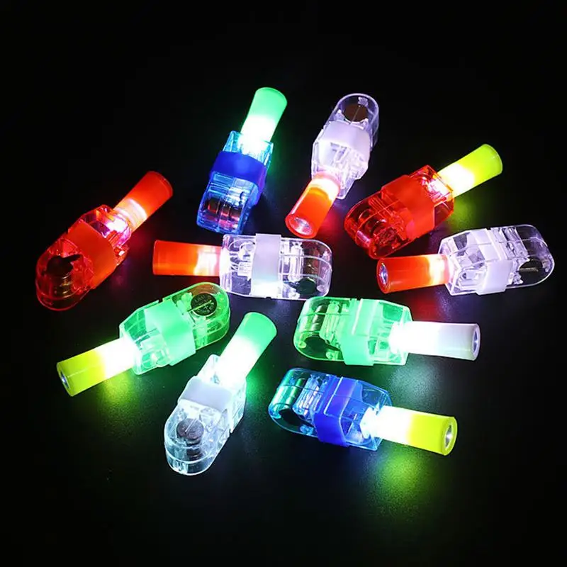 

20Pcs Cartoon LED Glowing Finger Lamps Children Ring Toys (Random Color)