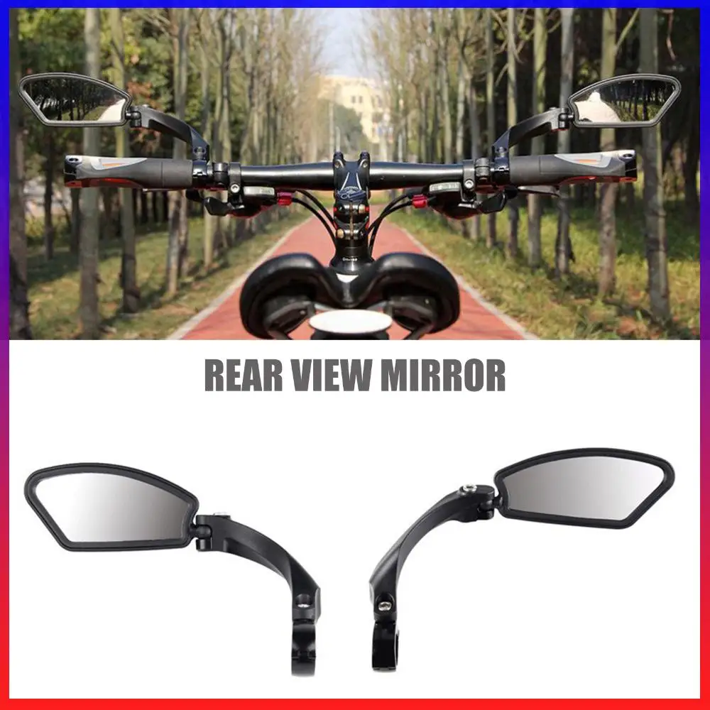 Adjustable Angle Reflector 360 Rotation Bicycle Handlebar Mirror Anti-Shock Cycling Wide Range Mirror Clear Wide Range Reflector