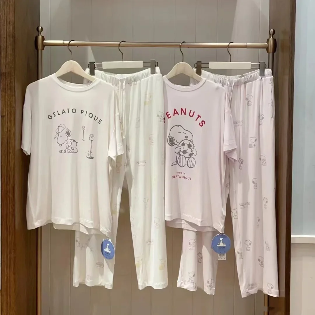 Pajamas Set Room Wear Ladies One Piece Summer Shorts Shorts Sleepwear Loungwear T-shirt Trousers, Nightwear Modal (with tags)