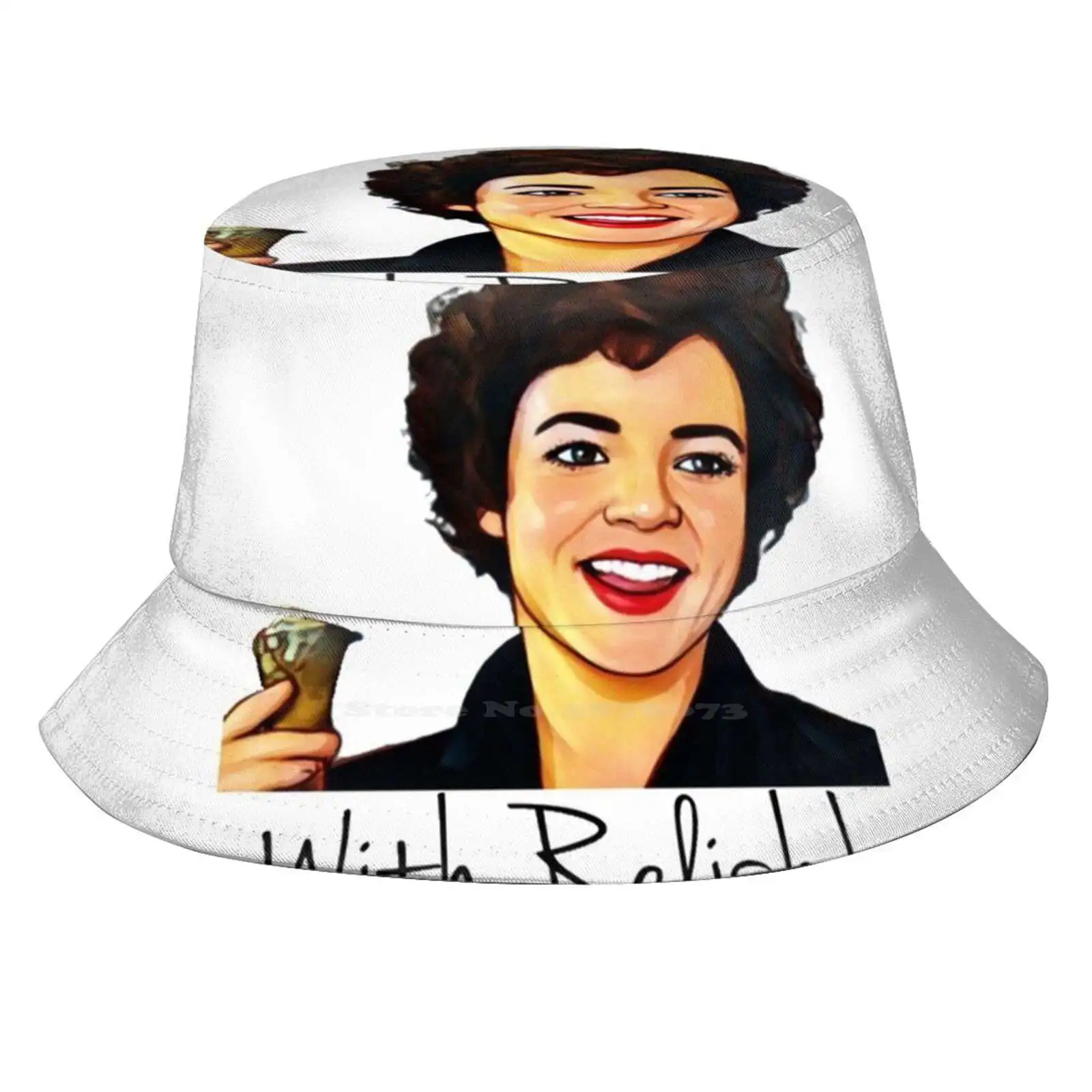 Oh , Bite The Weenie , Riz! “ With Relish!” Bucket Hat Beach Tourism Hats Breathable Sun Cap Musical Classic Rizzo Danny Ice